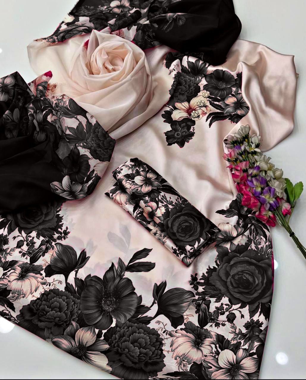 WINTER SILK DIGITAL PRINTED 3-PIECE - SD#41